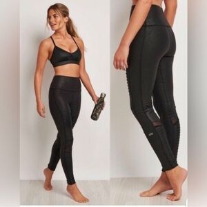 Alo Yoga faux leather moto leggings size XXsmall